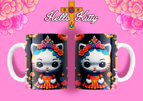 vectores plantilas HELLO KITTY,HALLOWEEN,DÍA DE MUERTOS,FESTEJO,